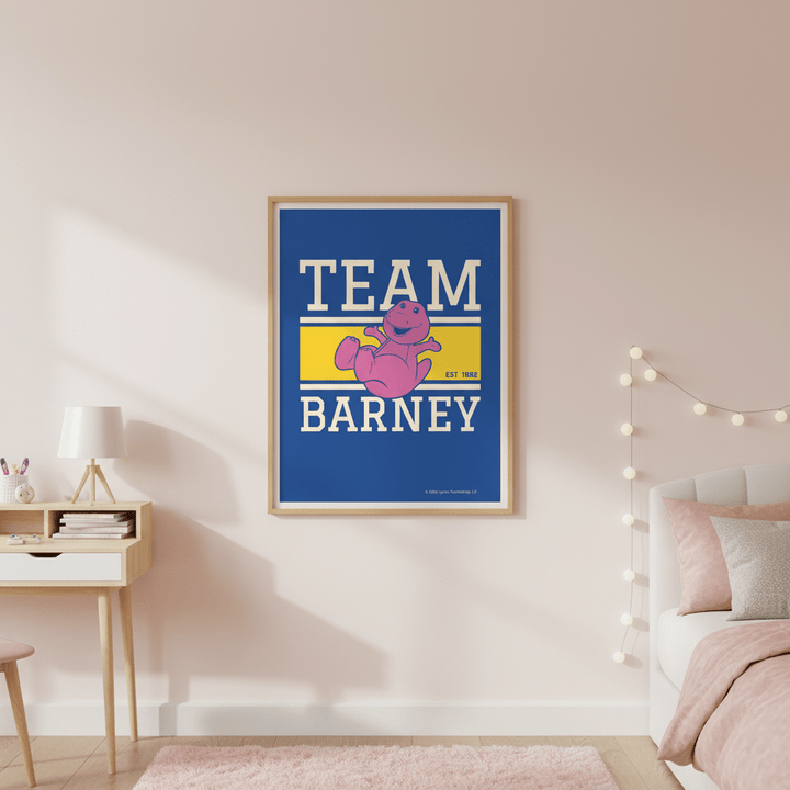 Team Barney Wall Art Kids Decor Art wall - art - picture - poster