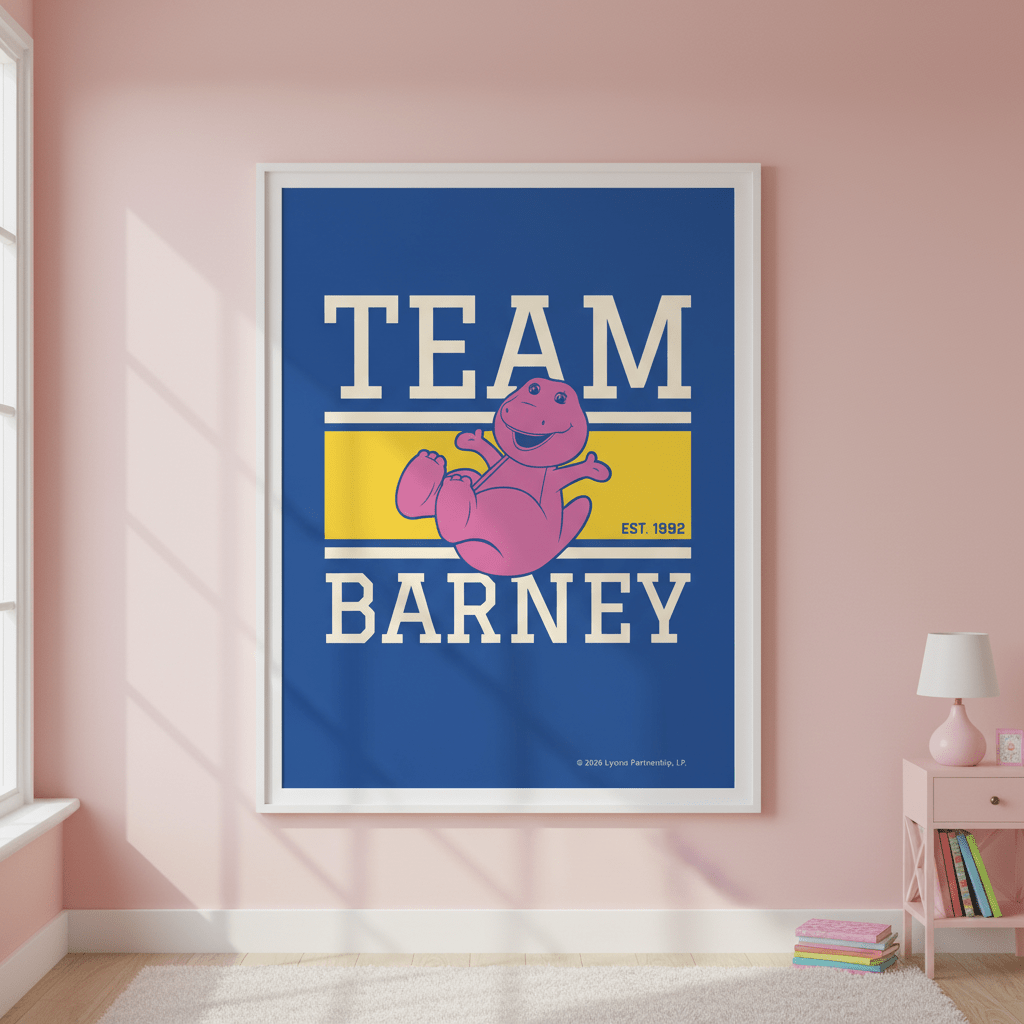Team Barney Wall Art Kids Decor Art wall - art - picture - poster