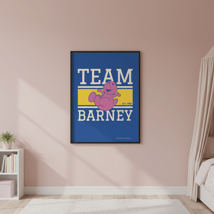 Team Barney Wall Art Kids Decor Art wall - art - picture - poster