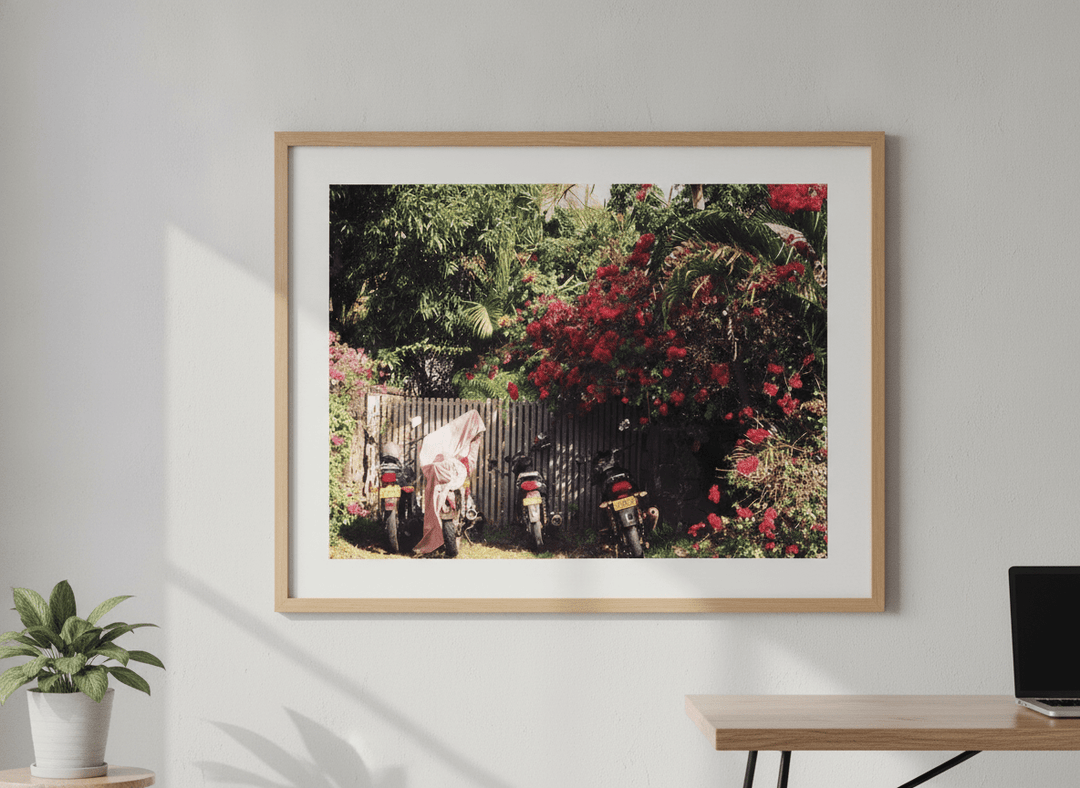 Contemporary wall art featured in a bright modern office workspace