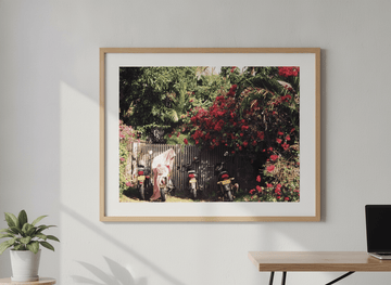 Contemporary wall art featured in a bright modern office workspace