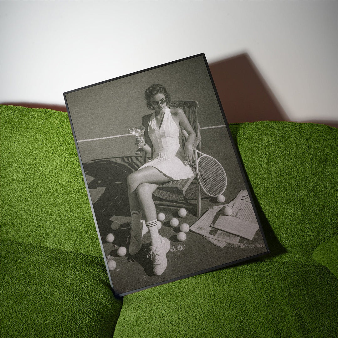 Tennis Fashion Shoot Vintage Wall Art Print wall - art - picture - poster
