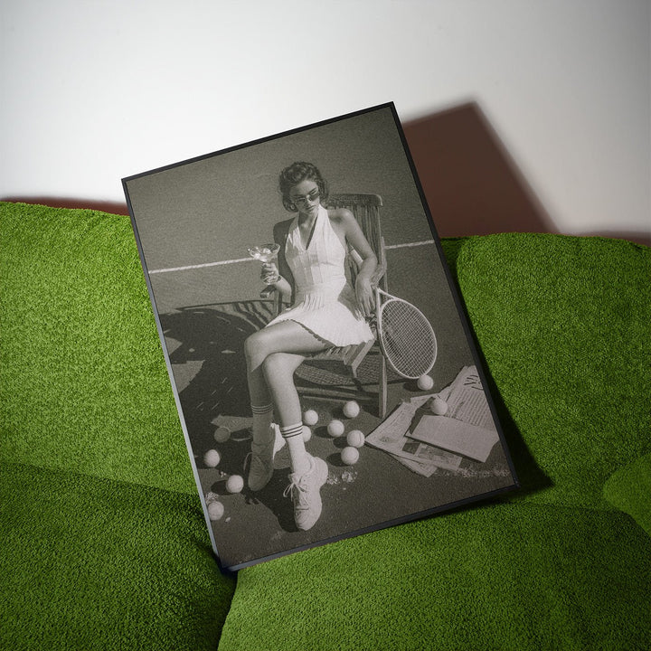 Tennis Fashion Shoot Vintage Wall Art Print wall - art - picture - poster