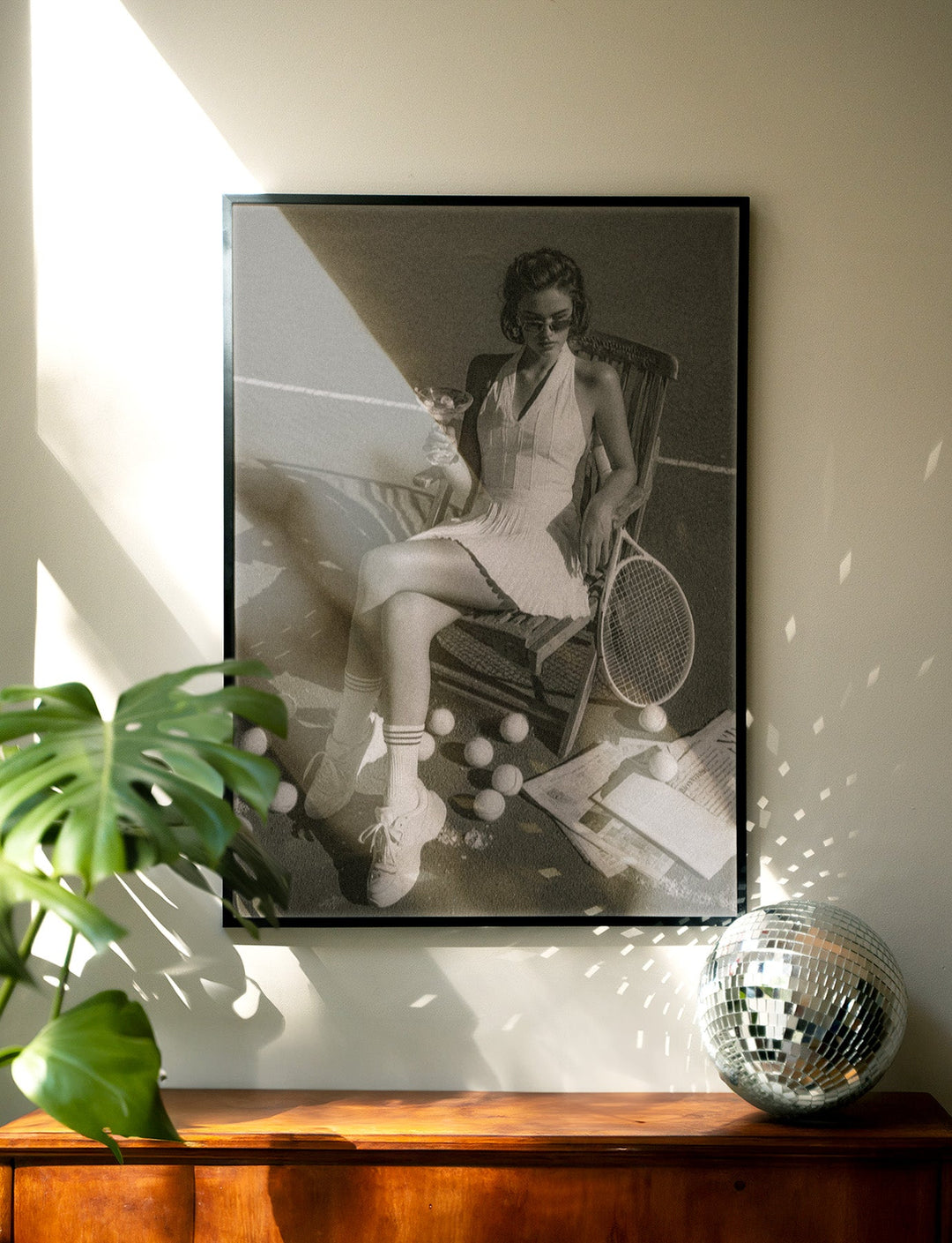 Tennis Fashion Shoot Vintage Wall Art Print wall - art - picture - poster