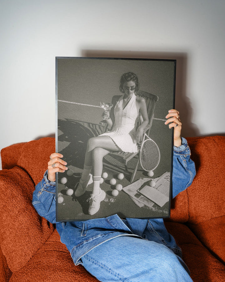Tennis Fashion Shoot Vintage Wall Art Print wall - art - picture - poster