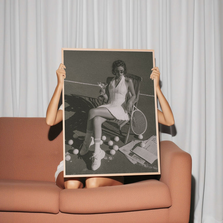 Tennis Fashion Shoot Vintage Wall Art Print wall - art - picture - poster