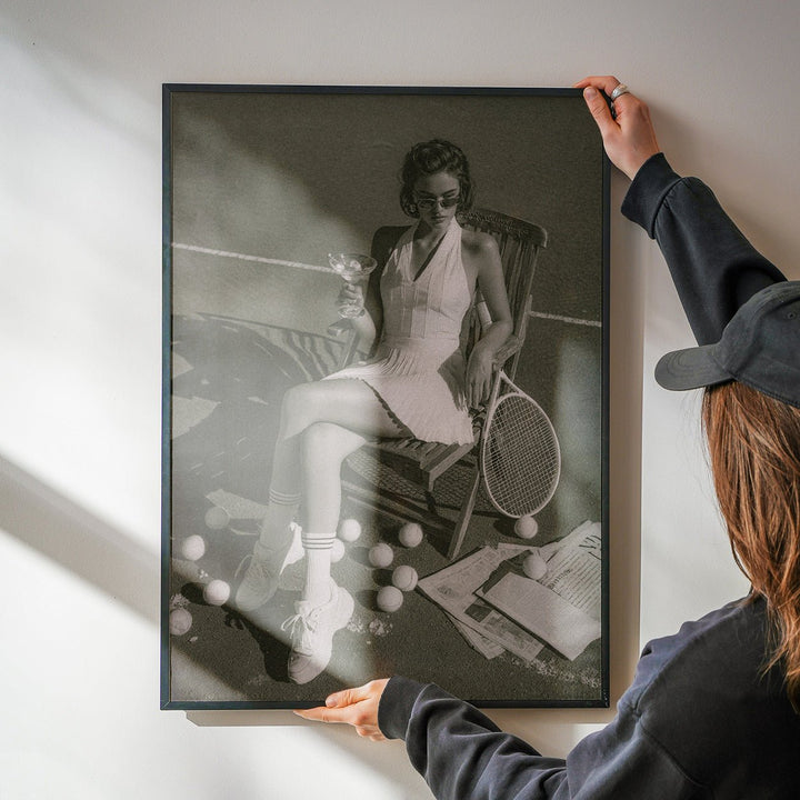 Tennis Fashion Shoot Vintage Wall Art Print wall - art - picture - poster