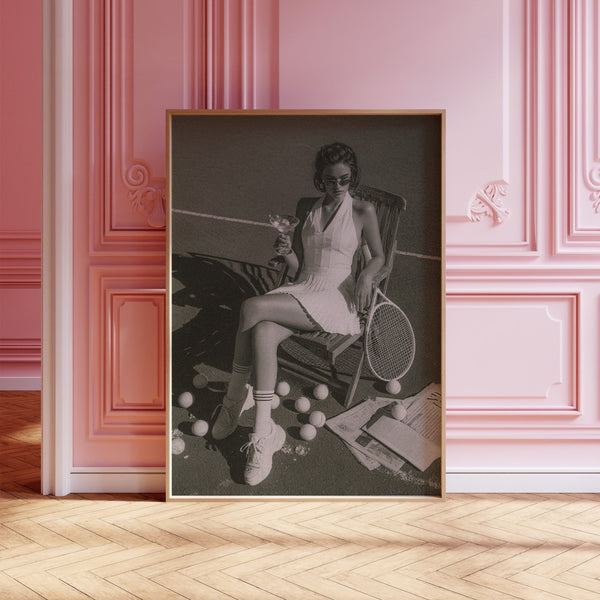 Tennis Fashion Shoot Vintage Wall Art Print