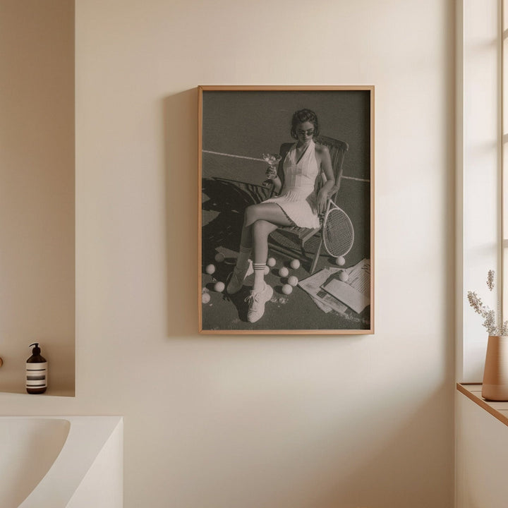 Tennis Fashion Shoot Vintage Wall Art Print wall - art - picture - poster