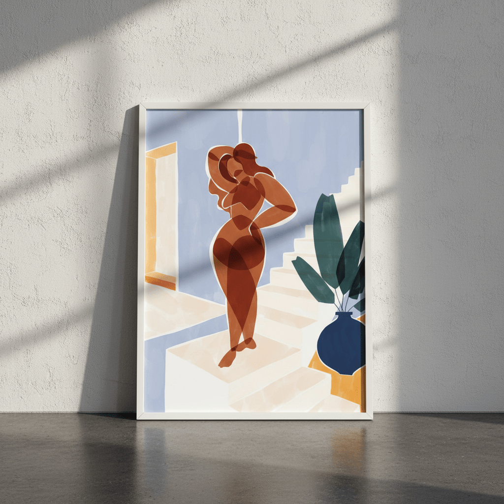 Terracotta Woman by Ivy Green Illustrations wall - art - picture - poster
