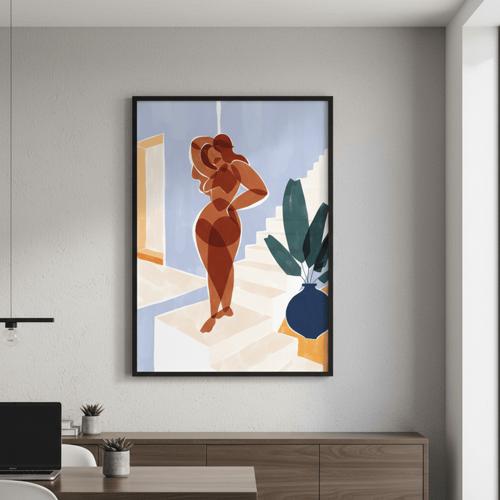 Terracotta Woman by Ivy Green Illustrations wall - art - picture - poster