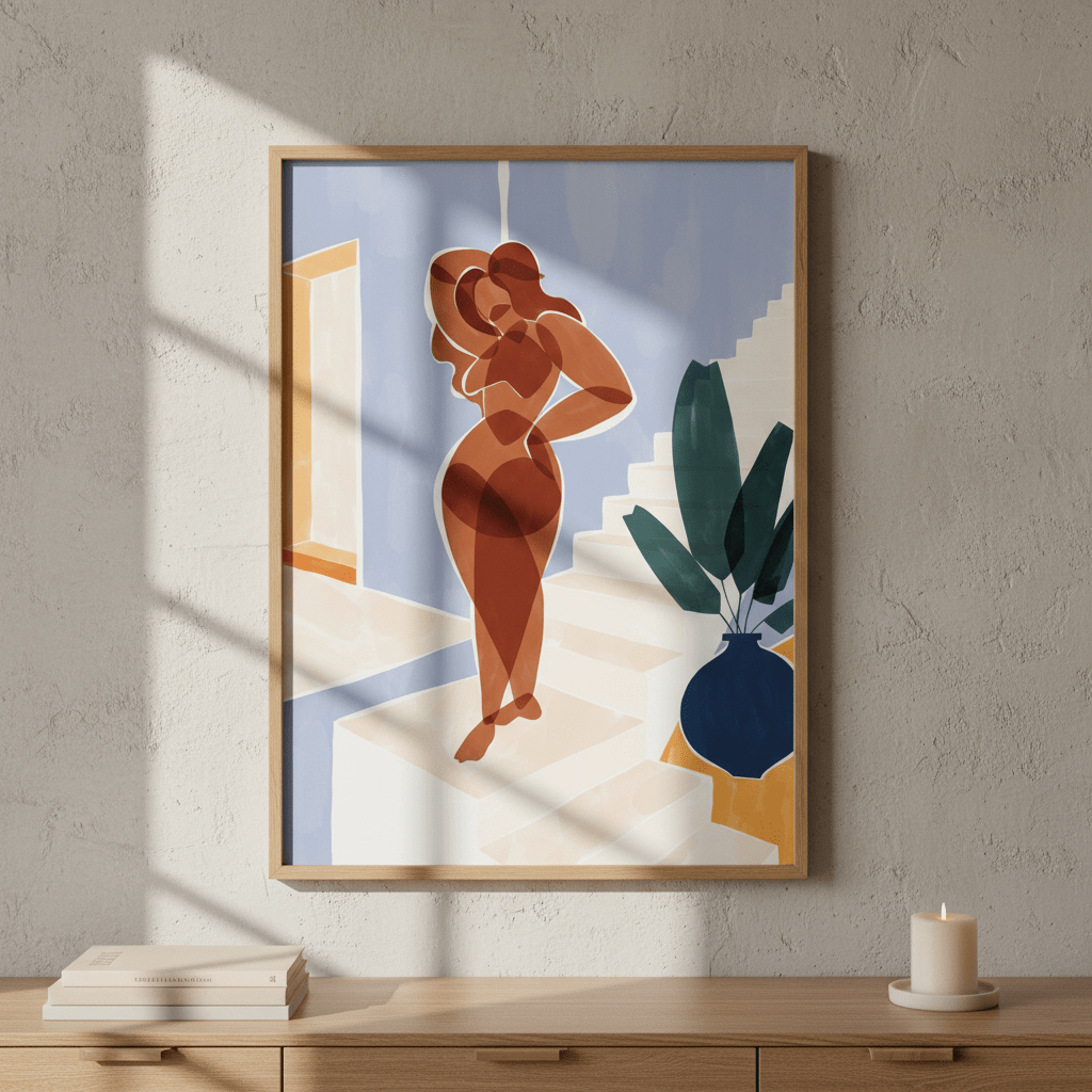 Terracotta Woman by Ivy Green Illustrations wall - art - picture - poster