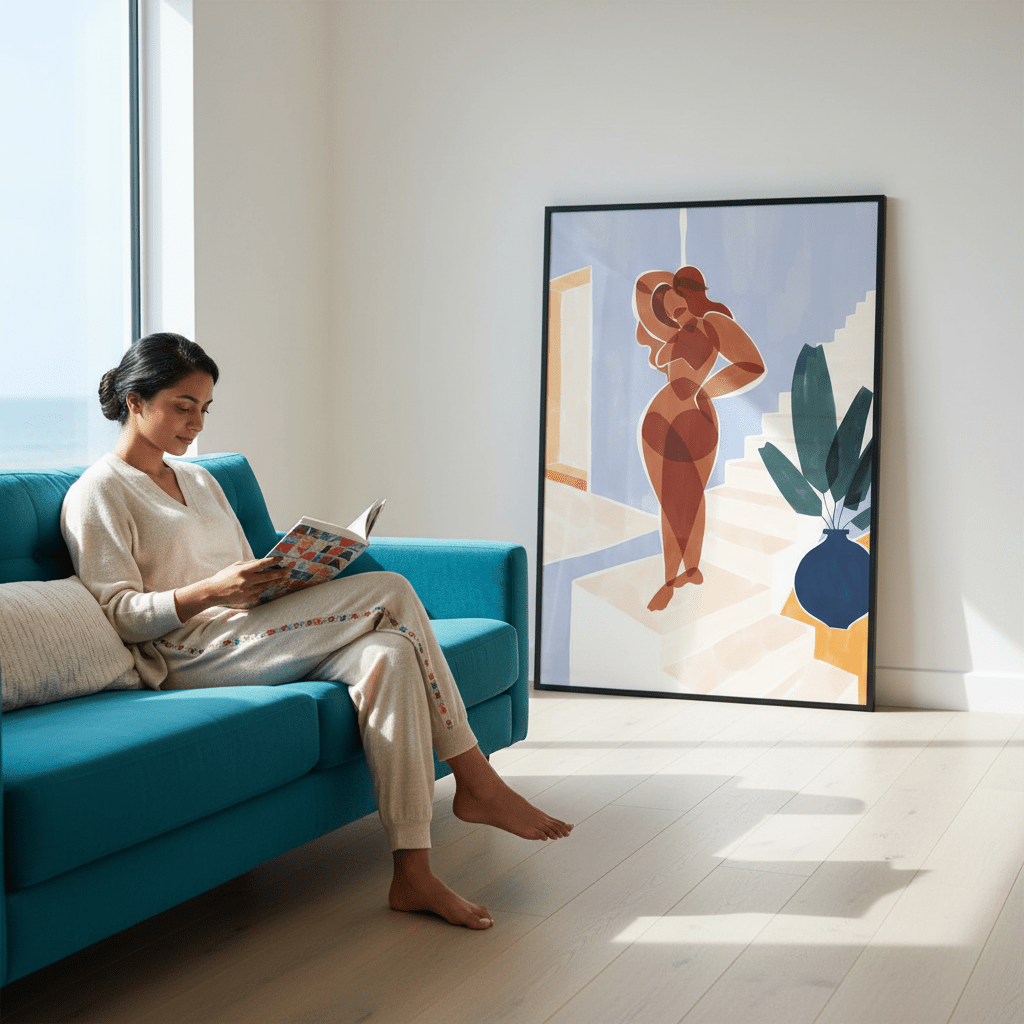 Terracotta Woman by Ivy Green Illustrations wall - art - picture - poster