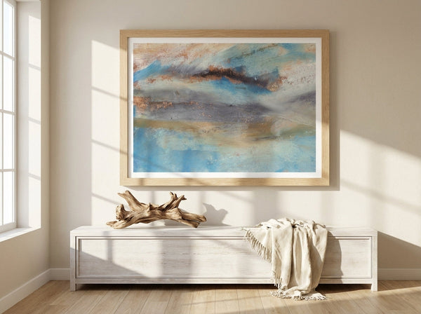 Textured Blue Grey Abstract By Dina Dankers | Art & Canvas Print