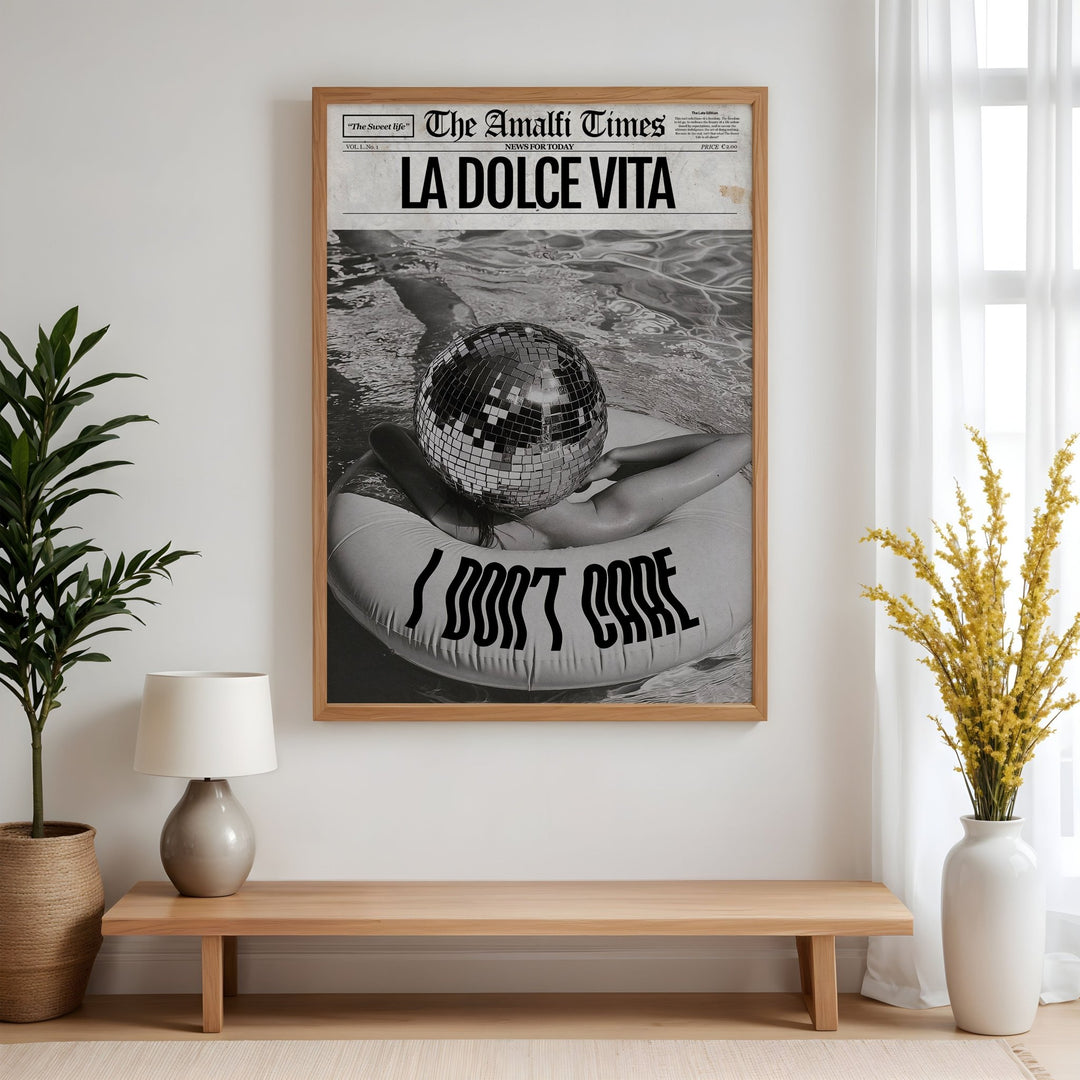 The Amalfi Coast I Don't Care Wall Art - Style My Wall