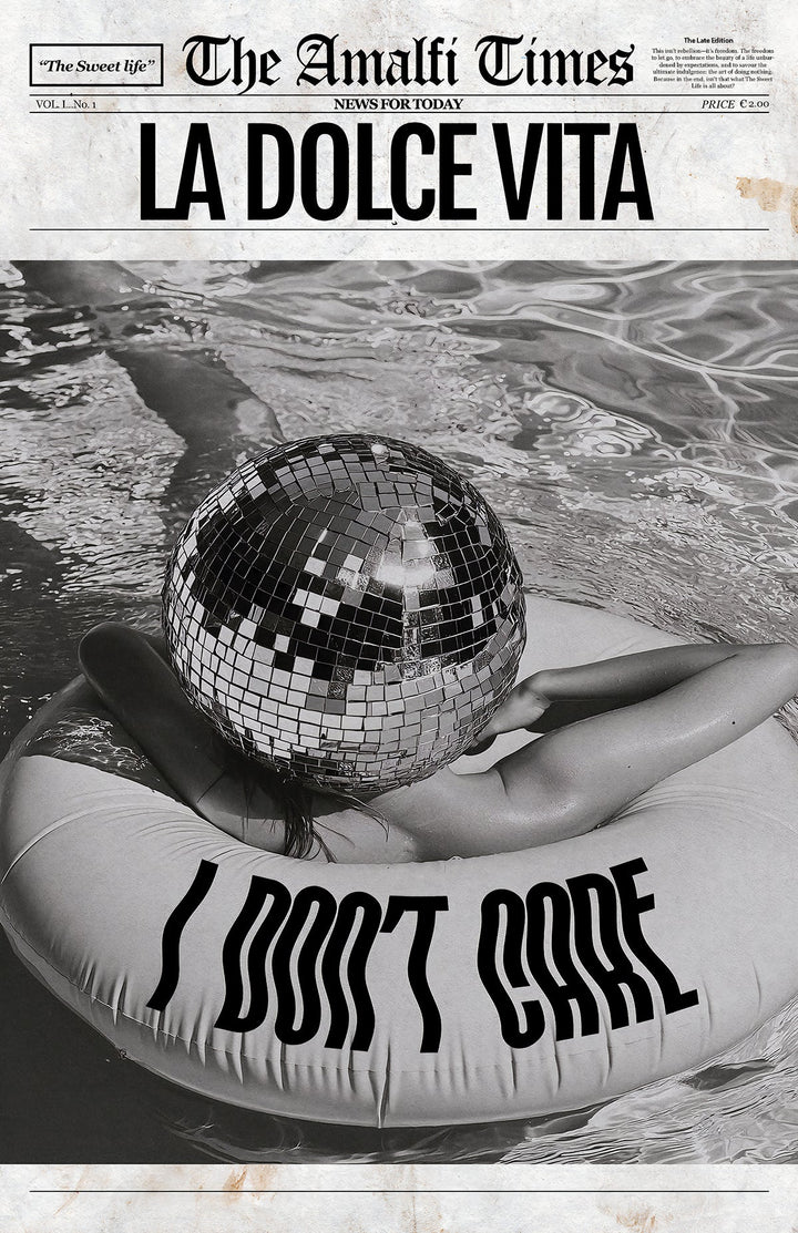 The Amalfi Coast I Don't Care Wall Art - Style My Wall,frame