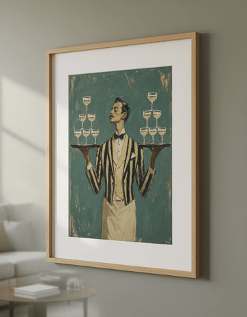 Modern wall art styled above a sofa in a neutral living room