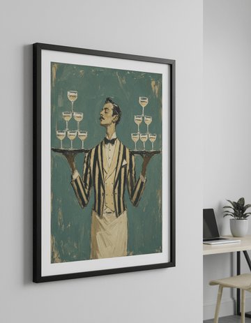 Contemporary wall art featured in a bright modern office workspace