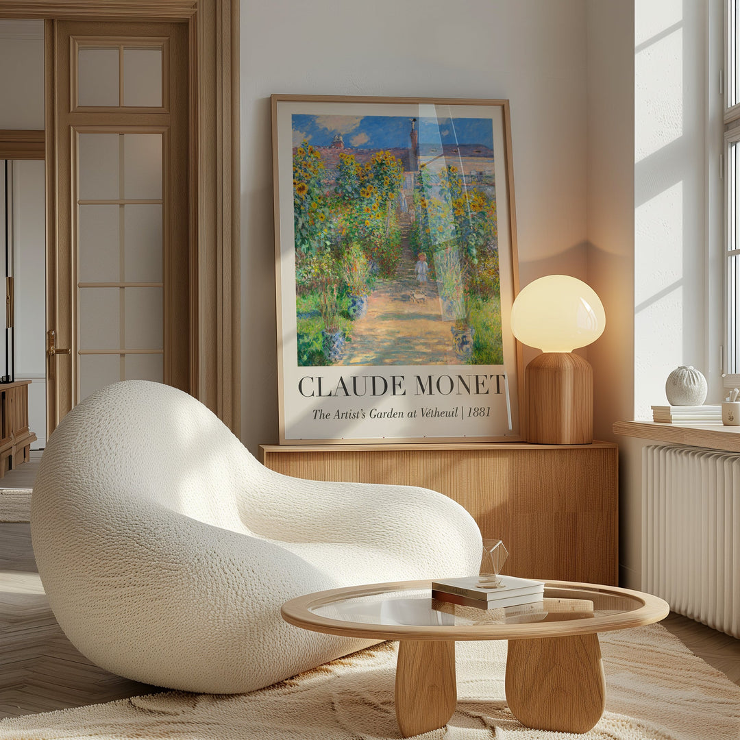 The Artist's Garden at Vétheuil by Claude Monet Art Print wall - art - picture - poster