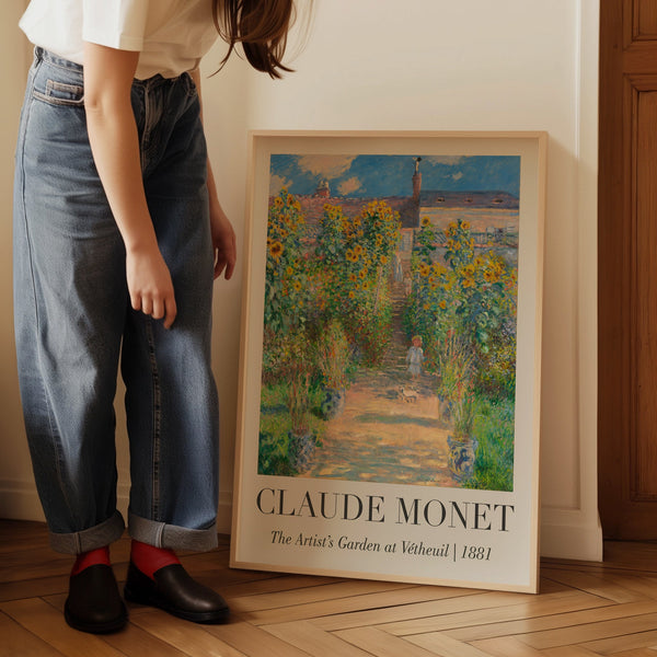 The Artist's Garden at VÃƒÂ©theuil by Claude Monet Art Print