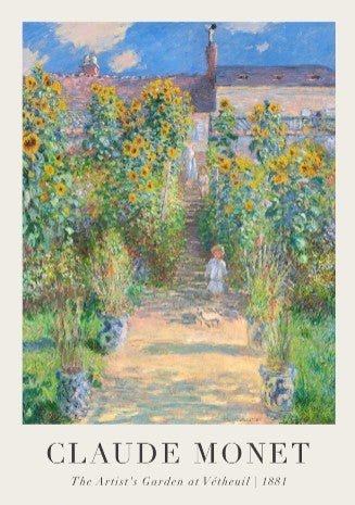 The Artist's Garden at VÃƒÂ©theuil by Claude Monet Art Print