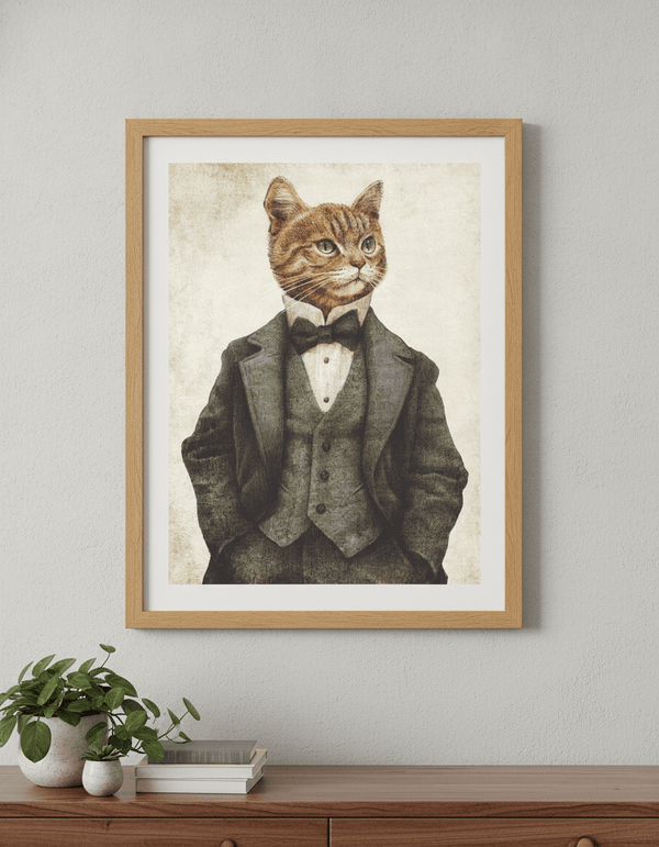 The Cat By Mike Koubou | Art & Canvas Print
