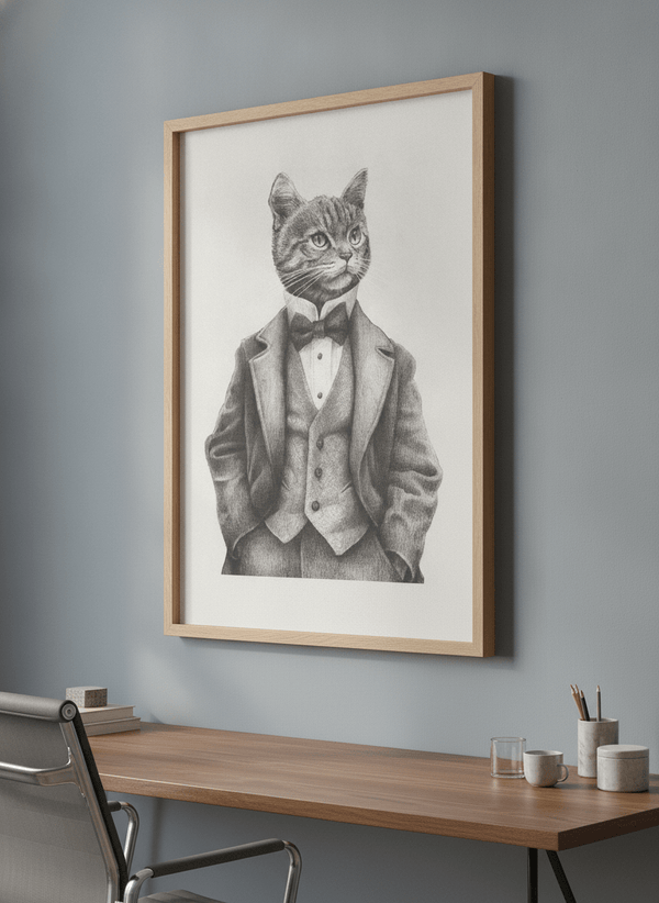 The Cat II By Mike Koubou | Art & Canvas Print