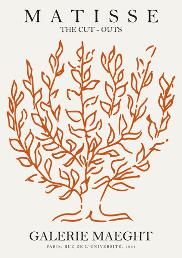 The Cut Outs Orange Tree by Henri Matisse,frame