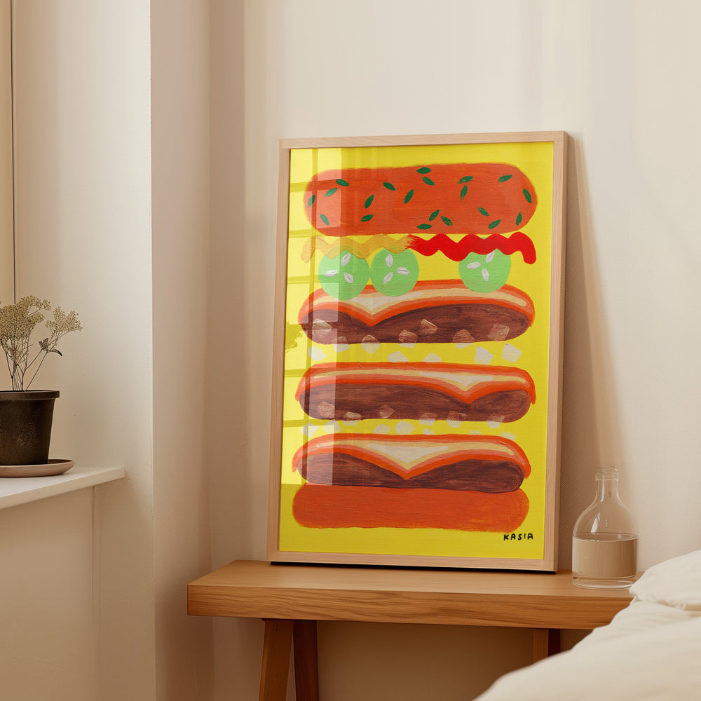 The Divine Cheese Burger by Kasia Sykus wall - art - picture - poster