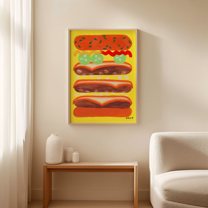 The Divine Cheese Burger by Kasia Sykus wall - art - picture - poster