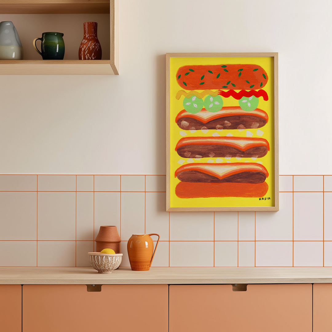 The Divine Cheese Burger by Kasia Sykus wall - art - picture - poster