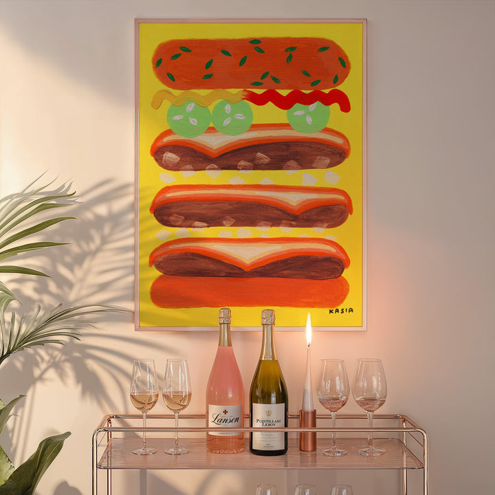The Divine Cheese Burger by Kasia Sykus wall - art - picture - poster