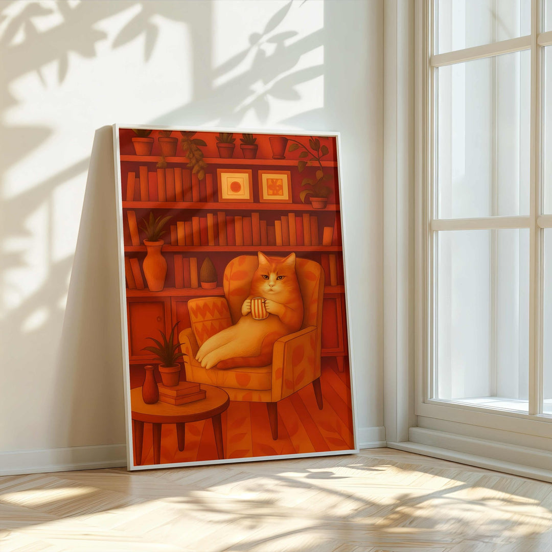 cat large poster living room