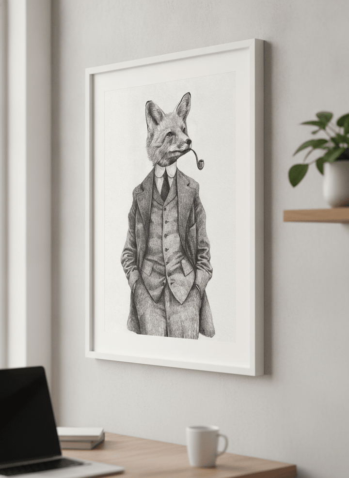 Contemporary wall art featured in a bright modern office workspace