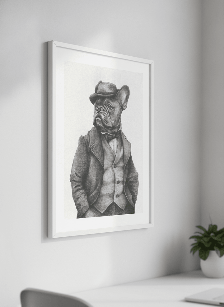 Contemporary wall art featured in a bright modern office workspace
