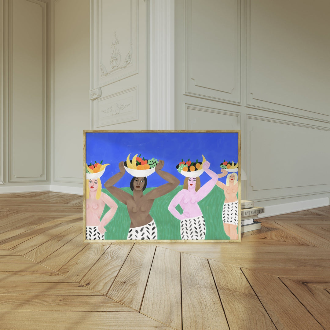 The Girls with the Fruit Cup by Cédric Pierre - Bez wall - art - picture - poster