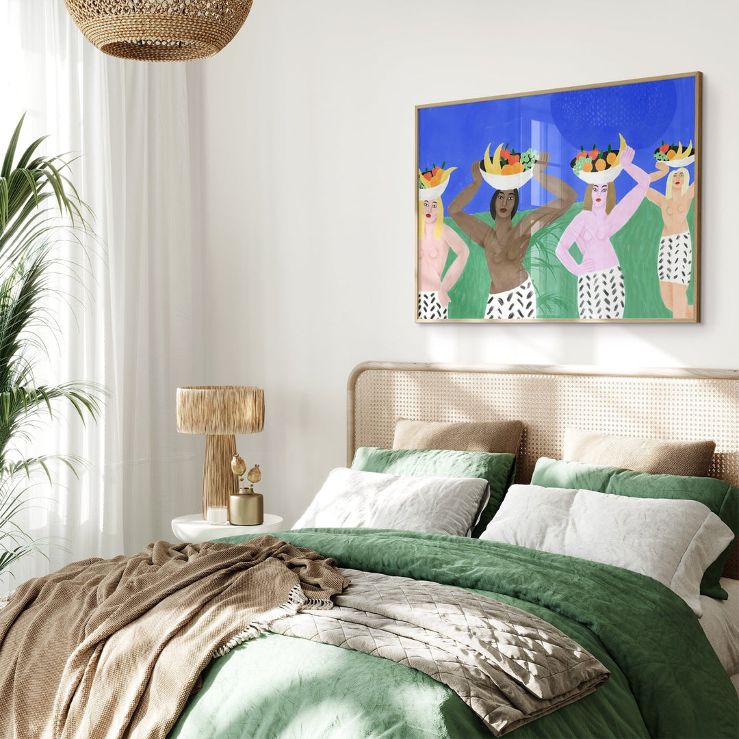 The Girls with the Fruit Cup by Cédric Pierre - Bez wall - art - picture - poster