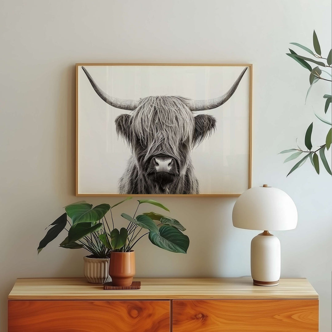 The Highland Cow King Photograph wall - art - picture - poster
