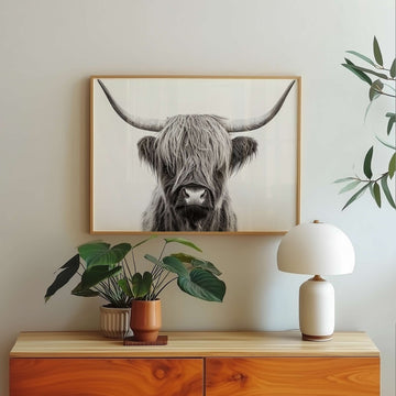 The Highland Cow King Photograph wall - art - picture - poster