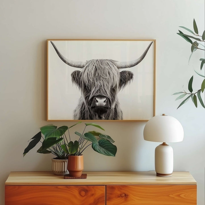 The Highland Cow King Photograph wall - art - picture - poster