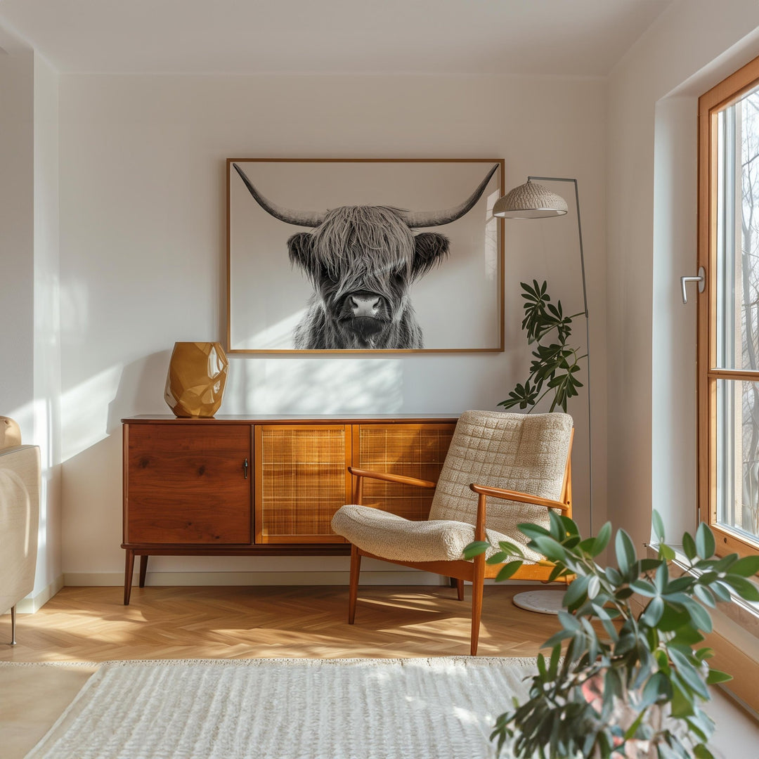 The Highland Cow King Photograph wall - art - picture - poster