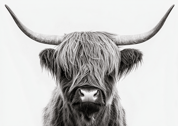 The Highland Cow King Photograph print animal wall art frame
