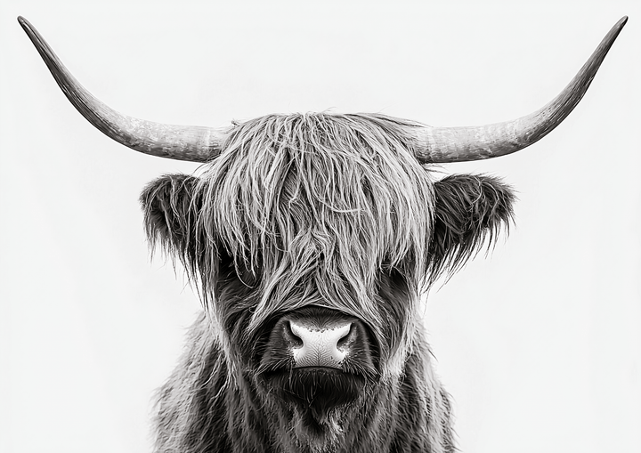 The Highland Cow King Photograph print animal wall art frame