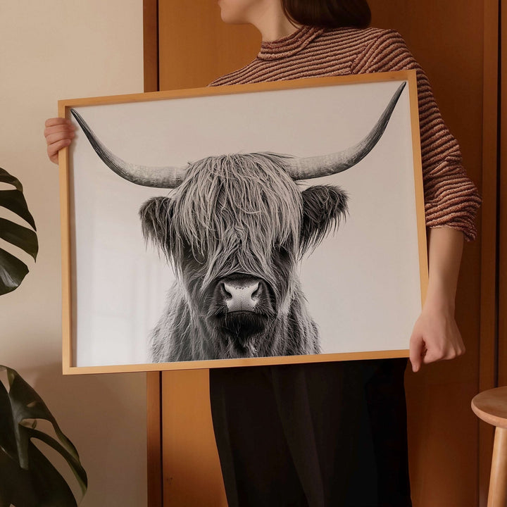The Highland Cow King Photograph wall - art - picture - poster