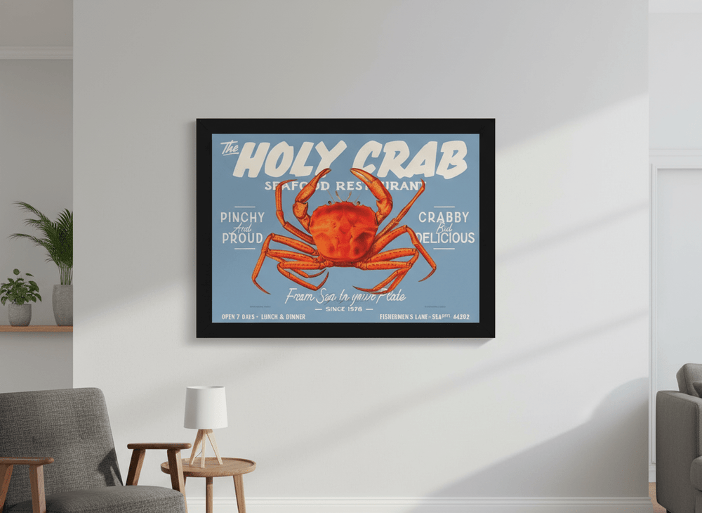 Modern wall art styled above a sofa in a neutral living room
