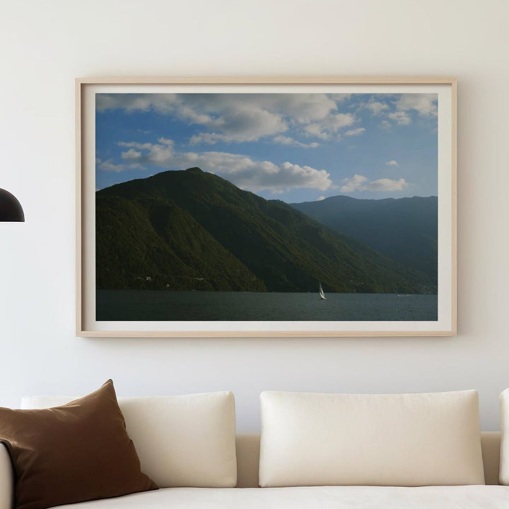 printed photo on white wall