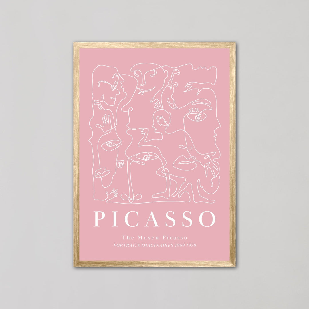 The Museu Picasso Portraits 1969-1970 Pink Wall Art - Style My Wall