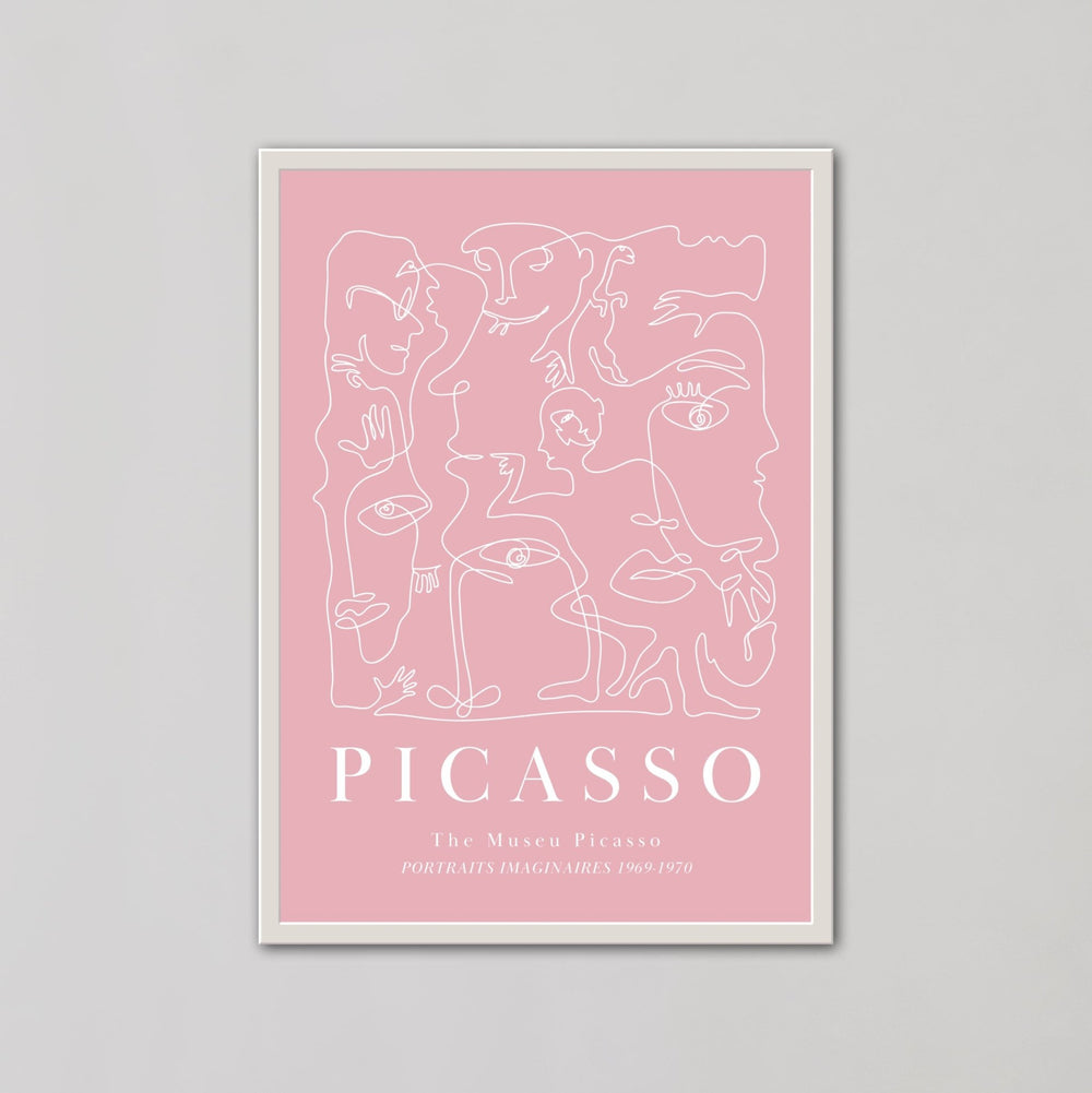 The Museu Picasso Portraits 1969-1970 Pink Wall Art - Style My Wall