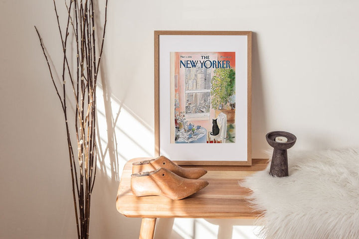 The New Yorker Black Cat Sit On The Chair By Sempé - Style My Wall