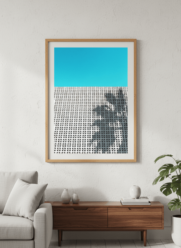 The Parker Breeze Block Wall With A Palm Tree Shadow By Tom Windeknecht